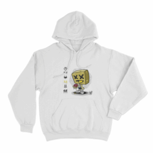 Hard Gz Kekos Cube Man Unisex Hoodie White