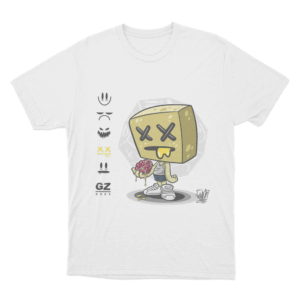 Hard Gz Kekos Cube Man Unisex T Shirt White