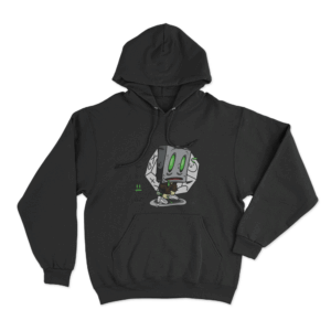 Hard Gz Kekos Gray Box Head Figure Unisex Hoodie Black