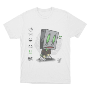 Hard Gz Kekos Gray Box Head Figure Unisex T Shirt White