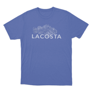 Lacosta Fish Unisex T Shirt Blue
