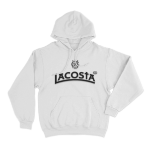 Lacosta Logo Unisex Hoodie White